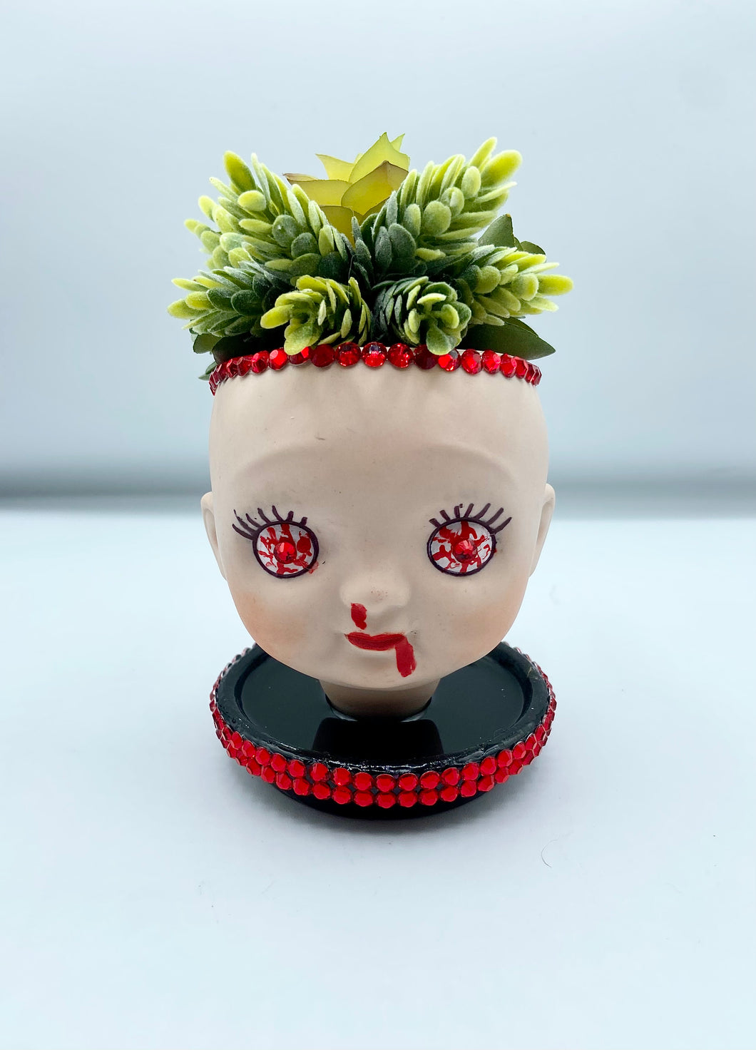 Bloodshot Eyes Doll Head Planter